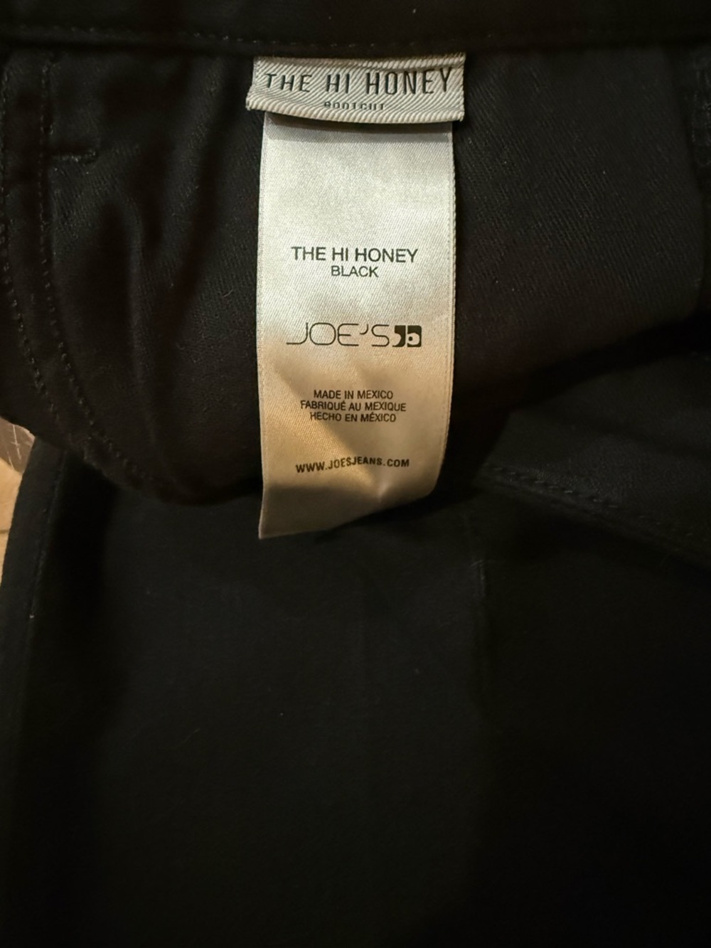 NWOT Joe's Jeans Black Hi Honey Bootcut Jeans, Size 25 - Picture 12 of 13